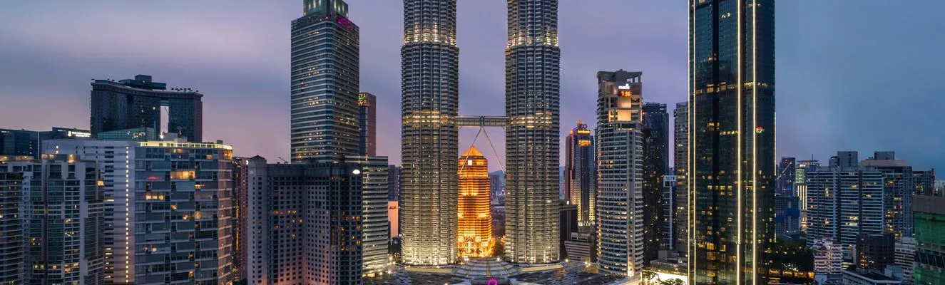 Sunset view from Trader's Hotel towards KLCC