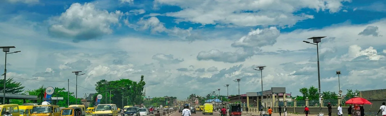 Masina en route to Ndjili Kinshasa